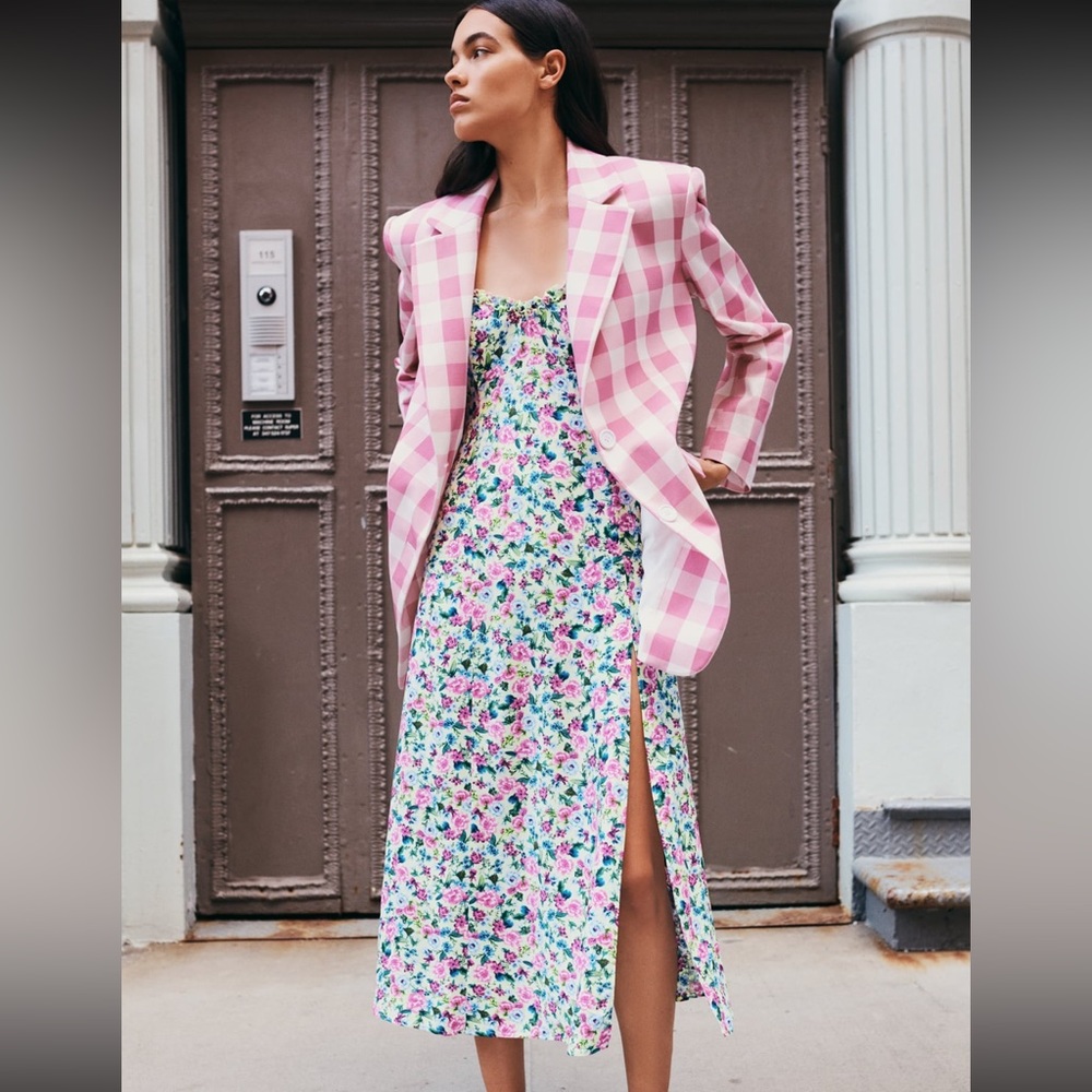 Zara Printed Midi Dress